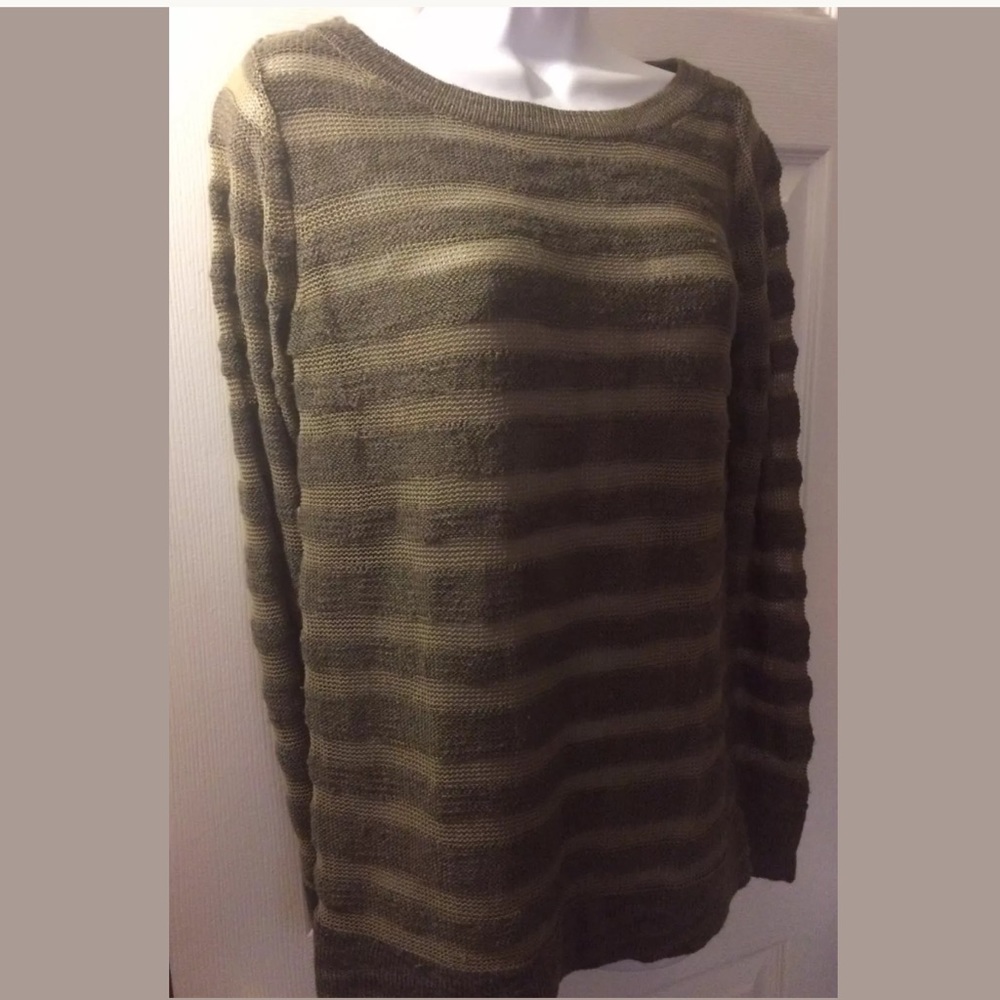 BB DAKOTA Striped Knit Sweater olive green - Picture 7 of 8